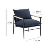 Cali Navy Accent Chair