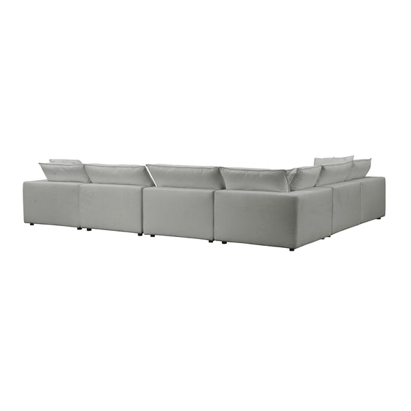 Cali Slate Modular Large Chaise Sectional