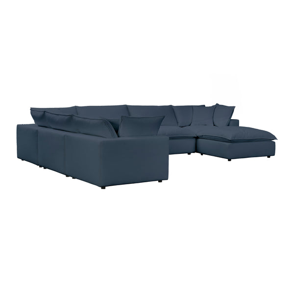 Cali Navy Modular Large Chaise Sectional