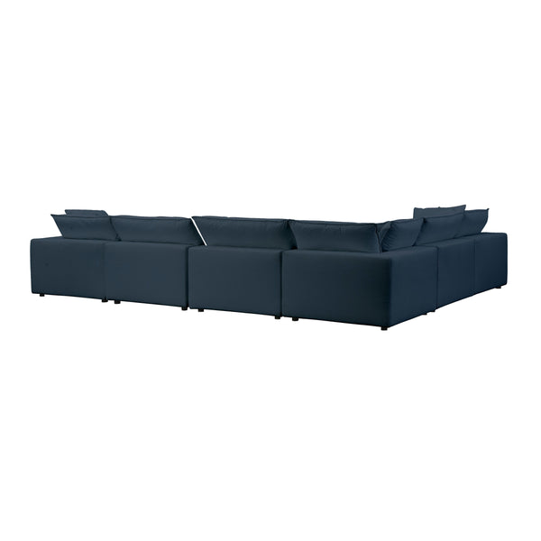 Cali Navy Modular Large Chaise Sectional