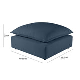 Cali Navy Ottoman