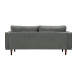 Cave Ash Gray Velvet Loveseat