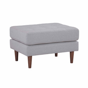 Cave Gray Tweed Ottoman