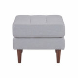 Cave Gray Tweed Ottoman