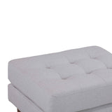 Cave Gray Tweed Ottoman