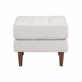 Cave Beige Tweed Ottoman