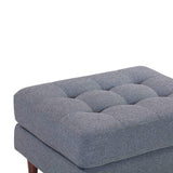 Cave Navy Tweed Ottoman