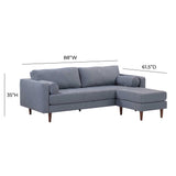 Cave Navy Tweed Sectional