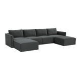 Willow Charcoal Modular U Sectional