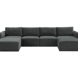 Willow Charcoal Modular U Sectional