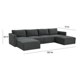 Willow Charcoal Modular U Sectional