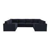 Willow Navy Modular Large U Sectional