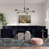 Willow Navy Modular Large U Sectional