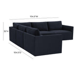 Willow Navy Modular L Sectional