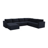 Willow Navy Modular Large Chaise Sectional