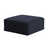 Willow Navy Ottoman