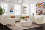 TOV Furniture Serena Velvet U-Sectional Cream 