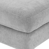 TOV Furniture Serena Gray Velvet Ottoman Grey 39.5"W x 39.5"D x 19.7"H