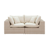 Cali Natural Wicker Outdoor Modular Loveseat