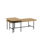 Walker Edison Reema Modern/Contemporary 2-Piece Modern Nesting Coffee Table REONCTCO