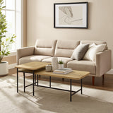 Walker Edison Reema Modern/Contemporary 2-Piece Modern Nesting Coffee Table REONCTCO