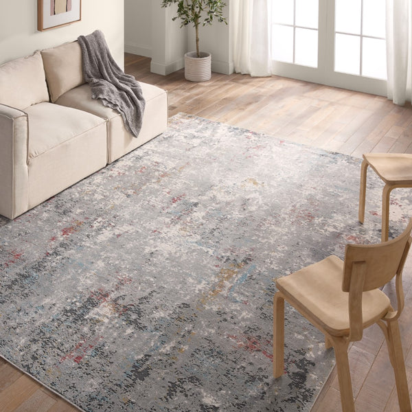Jaipur Living Requiem Vasari REQ02 Powerloomed Machine Made Indoor Modern Rug Gray 9' x 12'