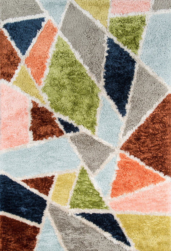 Momeni Novogratz Retro RET-1 Hand Tufted Modern Geometric Indoor Area Rug Multi 7'6" x 9'6" RETRORET-1MTI7696