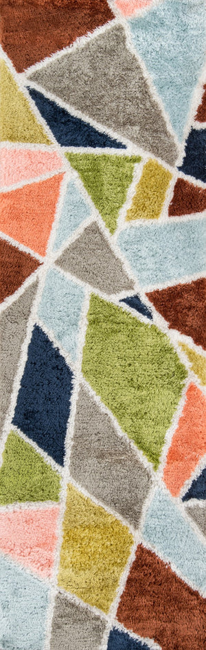 Momeni Novogratz Retro RET-1 Hand Tufted Modern Geometric Indoor Area Rug Multi 7'6" x 9'6" RETRORET-1MTI7696