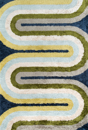 Momeni Novogratz Retro RET-2 Hand Tufted Modern Geometric Indoor Area Rug Multi 7'6" x 9'6" RETRORET-2MTI7696
