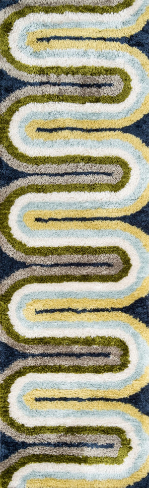 Momeni Novogratz Retro RET-2 Hand Tufted Modern Geometric Indoor Area Rug Multi 7'6" x 9'6" RETRORET-2MTI7696