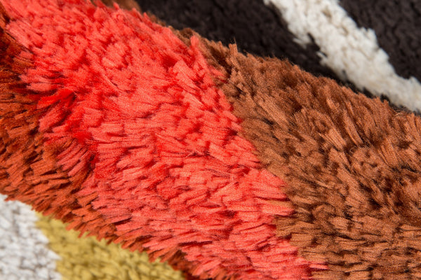 Momeni Novogratz Retro RET-2 Hand Tufted Modern Geometric Indoor Area Rug Red 7'6" x 9'6" RETRORET-2RED7696