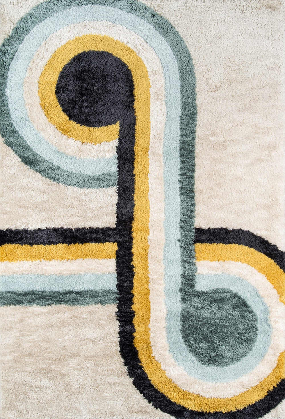 Momeni Novogratz Retro RET-3 Hand Tufted Modern Geometric Indoor Area Rug Blue 7'6" x 9'6" RETRORET-3BLU7696