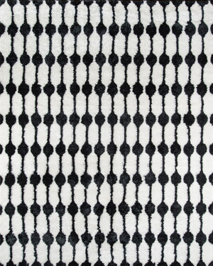 Momeni Novogratz Retro RET-4 Hand Tufted Modern Geometric Indoor Area Rug Black 7'6" x 9'6" RETRORET-4BLK7696