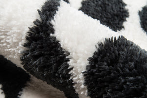 Momeni Novogratz Retro RET-4 Hand Tufted Modern Geometric Indoor Area Rug Black 7'6" x 9'6" RETRORET-4BLK7696