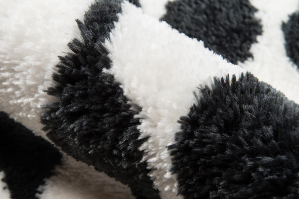 Momeni Novogratz Retro RET-4 Hand Tufted Modern Geometric Indoor Area Rug Black 7'6" x 9'6" RETRORET-4BLK7696