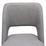 Set of (2) Reveal Dining Chairs in Grey Fabric w/ Black Powder Coat Metal Leg by Diamond Sofa