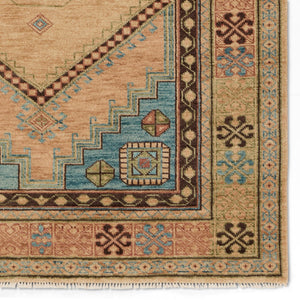 Jaipur Living Reza Lunja REZ02 Hand Knotted Handmade Indoor Persian Knot 4/25 Wl Southwestern Rug Blue 8' x 10'