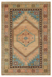 Reza Lunja REZ02 Hand Knotted Handmade Indoor Persian Knot 4/25 Wl Southwestern Rug