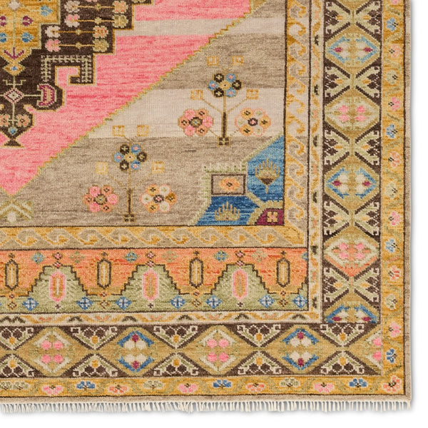 Jaipur Living Reza Izma REZ03 Hand Knotted Handmade Indoor Persian Knot 4/25 Wl Southwestern Rug Multicolor 9' x 12'