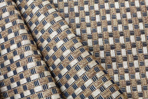 Simply Shade - Treasure Garden Outdoor Rug Cobblestone - Teak  5'3" x 7'4"