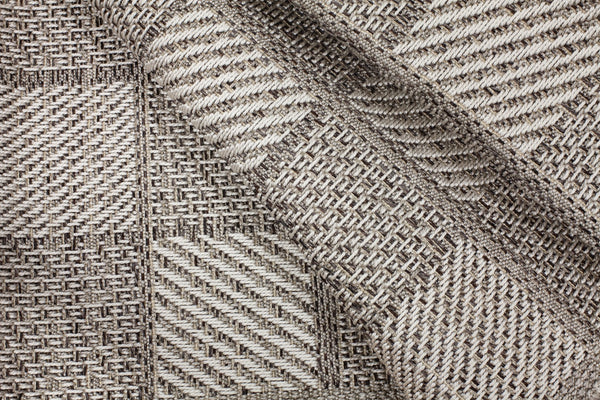 Simply Shade - Treasure Garden Outdoor Rug Tile - Fog  7'10" x 10'