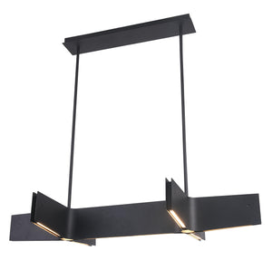 Bethel Sand Black LED Chandelier in Metal