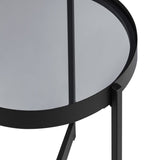 Walker Edison Rhonda Modern/Contemporary Modern Glass and Metal Round Side Table RHO45STSGL