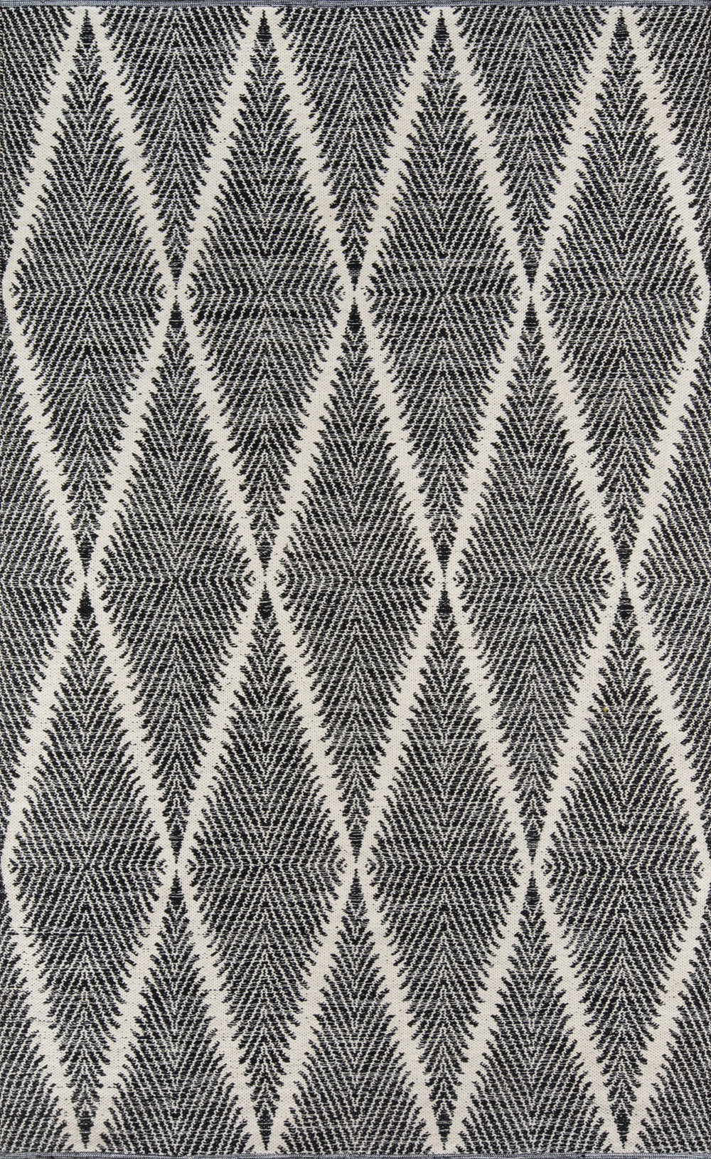 Momeni Erin Gates River RIV-1 Hand Woven Contemporary Geometric Indoor/Outdoor Area Rug Black 8'6" x 11'6" RIVERRIV-1BLK86B6