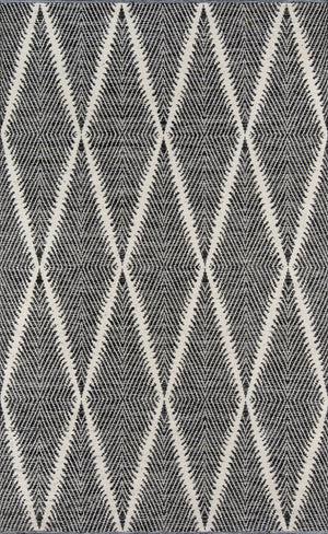 Momeni Erin Gates River RIV-1 Hand Woven Contemporary Geometric Indoor/Outdoor Area Rug Black 8'6" x 11'6" RIVERRIV-1BLK86B6