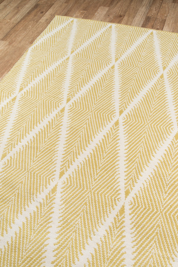 Momeni Erin Gates River RIV-1 Hand Woven Contemporary Geometric Indoor/Outdoor Area Rug Citron 8'6" x 11'6" RIVERRIV-1CIT86B6