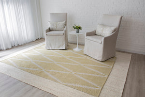 Momeni Erin Gates River RIV-1 Hand Woven Contemporary Geometric Indoor/Outdoor Area Rug Citron 8'6" x 11'6" RIVERRIV-1CIT86B6