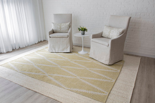Momeni Erin Gates River RIV-1 Hand Woven Contemporary Geometric Indoor/Outdoor Area Rug Citron 8'6" x 11'6" RIVERRIV-1CIT86B6