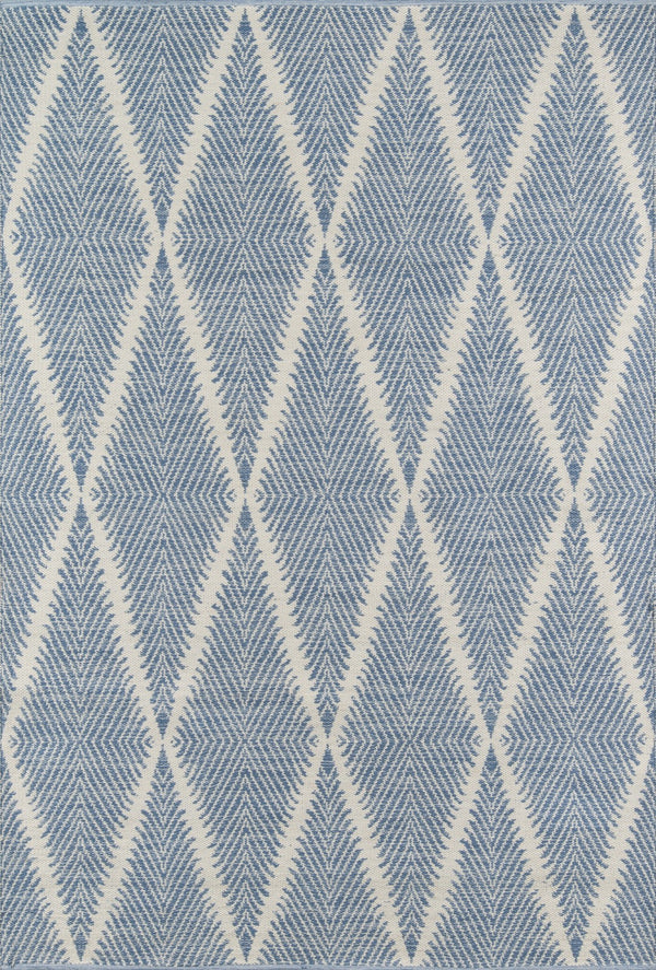 Momeni Erin Gates River RIV-1 Hand Woven Contemporary Geometric Indoor/Outdoor Area Rug Denim 8'6" x 11'6" RIVERRIV-1DNM86B6
