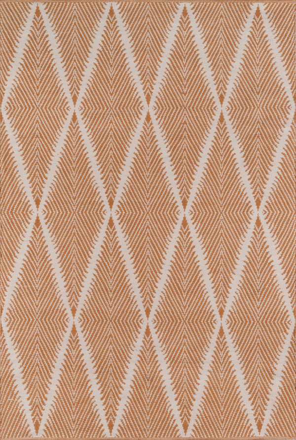 Momeni Erin Gates River RIV-1 Hand Woven Contemporary Geometric Indoor/Outdoor Area Rug Orange 8'6" x 11'6" RIVERRIV-1ORG86B6